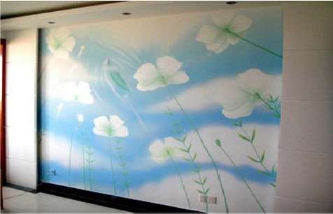 道县画墙绘怎么画好白云的蓬松感?