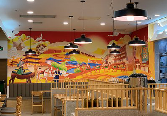 道县商业空间彩绘介绍。