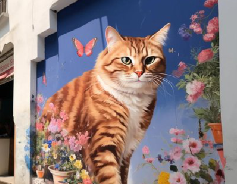 道县自己绘制有个性的手绘墙